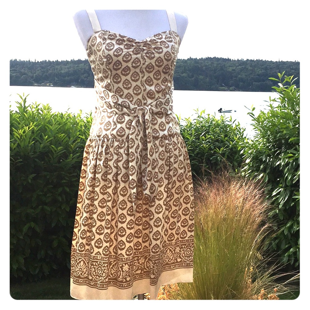 Silk Handkerchief Print Summer Dress